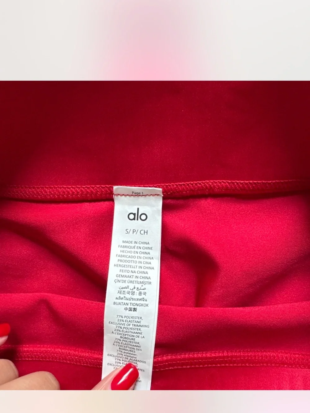 ALO Yoga Red High-Waist Leggings